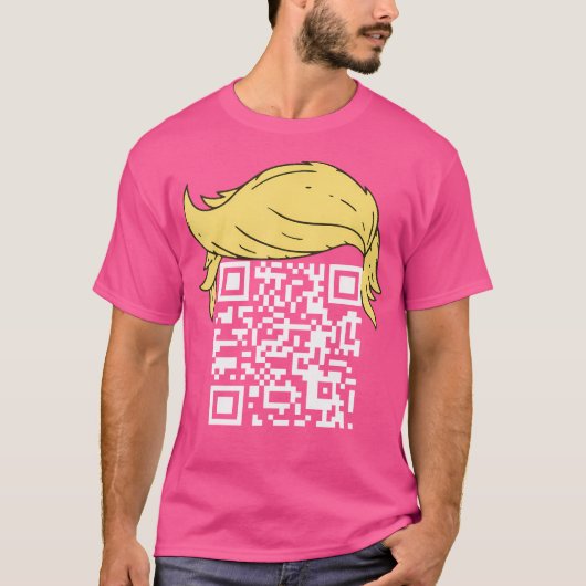 Funny Qr Präsident Trump Tance Code T-Shirt (Vorderseite)
