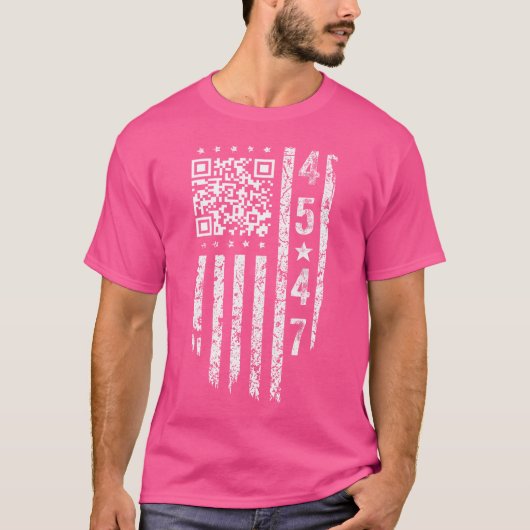 Funny Qr Präsident Trump Tance Code T-Shirt (Vorderseite)