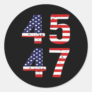 Funny Qr Präsident Trump Tance Code Trump 45_47 Runder Aufkleber