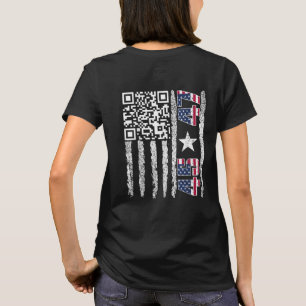 Funny QR Präsident Trump Tance Code USA Flagge T-Shirt
