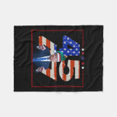 Funny Qr Präsident Trump Tanzcode (auf Byck) 8 Fleecedecke (Vorderseite (Horizontal))