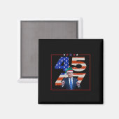 Funny Qr Präsident Trump Tanzcode (auf Byck) 8 Magnet (Vorderseite/Rückseite)