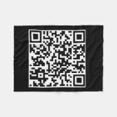 Funny Qr Präsident Trump Tanzcode (auf der Rücksei Fleecedecke (Vorderseite (Horizontal))