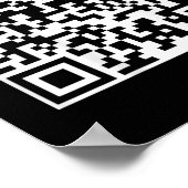 Funny Qr Präsident Trump Tanzcode (auf der Rücksei Poster (Ecke)