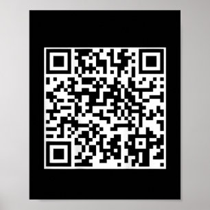 Funny Qr Präsident Trump Tanzcode (auf der Rücksei Poster