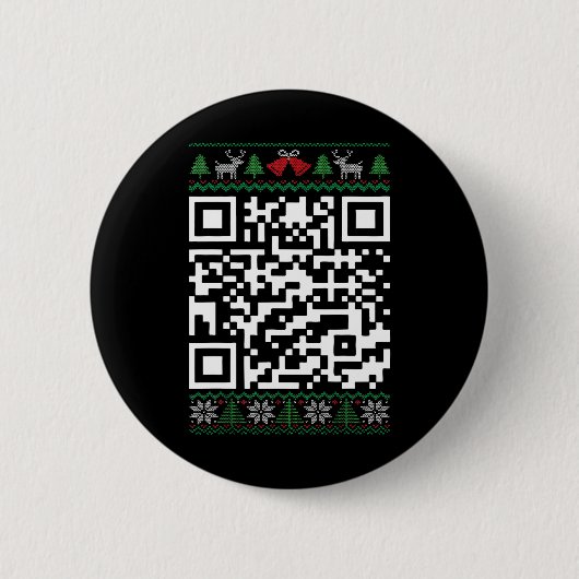 Funny Qr Präsident Trump tanzCode Ugly Christm Button (Vorderseite)