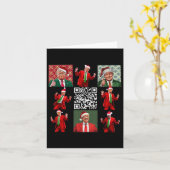 Funny Qr Präsident Trump Weihnachtstanz M Karte (Gelbe Blume)