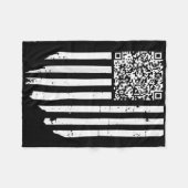 Funny Qr Scan Code Präsident Trump 4547 Trump Danc Fleecedecke (Vorderseite (Horizontal))