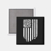 Funny Qr Scan Code Präsident Trump 4547 Trump Danc Magnet (Vorderseite/Rückseite)