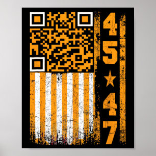 Funny Qr Scan Me Präsident Trump 4547 Trump Dancin Poster