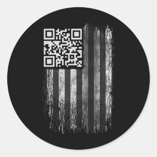 Funny Qr Scan Me Präsident Trump 4547 Trump Dancin Runder Aufkleber