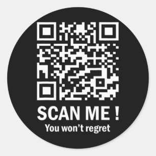 Funny Qr Scan Me Präsident Trump 4547 Trump Dancin Runder Aufkleber