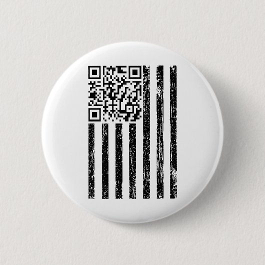 Funny Qr Scan Me President Dance Code Usa Flag _ Button (Vorderseite)
