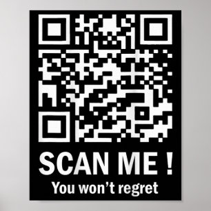 Funny Qr scanne mich Trump 4547 T-Shirt Trump Tanz Poster