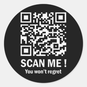 Funny Qr scanne mich Trump 4547 T-Shirt Trump Tanz Runder Aufkleber