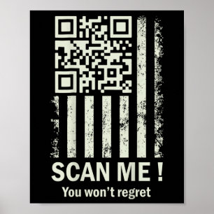 Funny Qr scanne mich Trump 45_47 T-Shirt Trump tan Poster