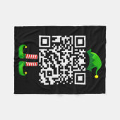 Funny Qr Trump 45_47 Elf Trump Dancing Code Elf Ch Fleecedecke (Vorderseite (Horizontal))