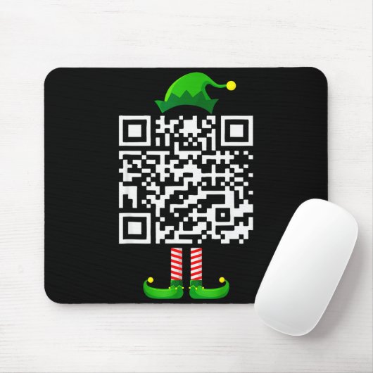 Funny Qr Trump 45_47 Elf Trump Dancing Code Elf Ch Mousepad (Mit Mouse)