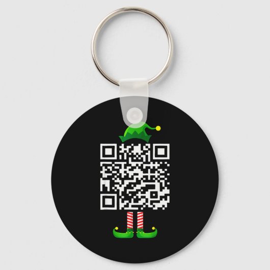 Funny Qr Trump 45_47 Elf Trump Dancing Code Elf Ch Schlüsselanhänger (Vorderseite)