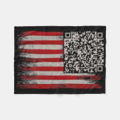 Funny Qr Trump Tanzcode Fleecedecke (Vorderseite (Horizontal))