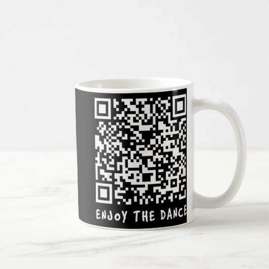 Funny Qr Trump tanzt Interaktiver Code _1 Kaffeetasse (Rechts)