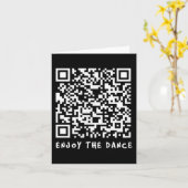 Funny Qr Trump tanzt Interaktiver Code _1 Karte (Gelbe Blume)