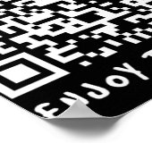 Funny Qr Trump tanzt Interaktiver Code _1 Poster (Ecke)