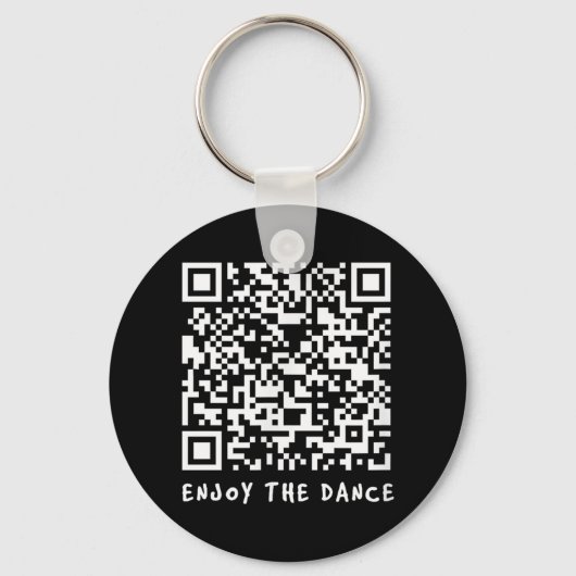 Funny Qr Trump tanzt Interaktiver Code _1 Schlüsselanhänger (Vorderseite)