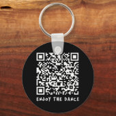 Funny Qr Trump tanzt Interaktiver Code _1 Schlüsselanhänger (Vorderseite)
