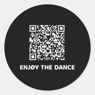 Funny Qr Trump tanzt Interaktiver Code Runder Aufkleber