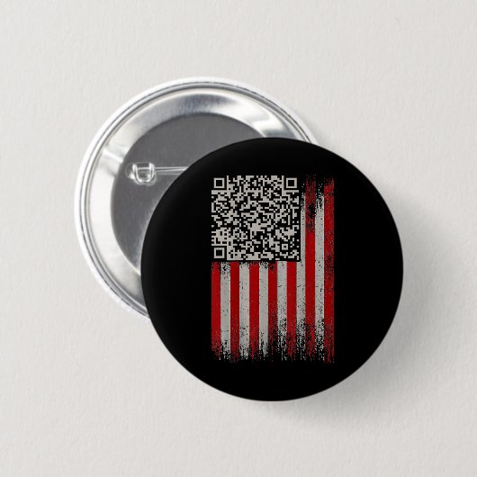 Funny Qr Trumps Tanzcode Button (Vorne & Hinten)