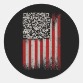 Funny Qr Trumps Tanzcode Runder Aufkleber (Vorderseite)