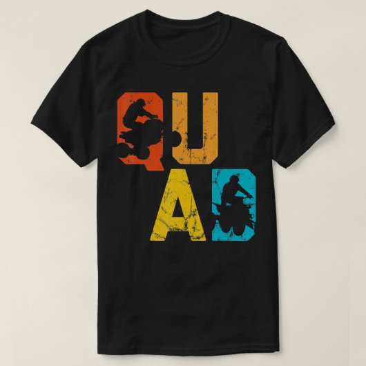 Funny Quad Retro Quad Riding Four Wheeler ATV for T-Shirt (Design vorne)