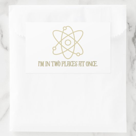 Funny Quantum Mechanics Rechteckiger Aufkleber (Tasche)