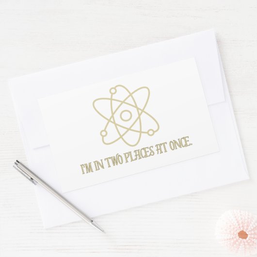 Funny Quantum Mechanics Rechteckiger Aufkleber (Umschlag)