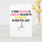 Funny Quarantine Birthday Karte (Gelbe Blume)