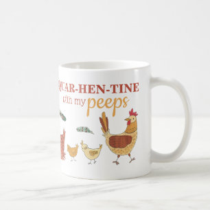 Funny Quarantine Chicken Pun Kaffeetasse