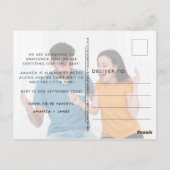 Funny Quarantine Foto Pregnancy Ankündigung Postkarte (Rückseite)