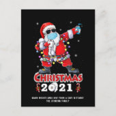 Funny Quarantine Frohe Weihnachten Grußurlaub Postkarte (Vorderseite)