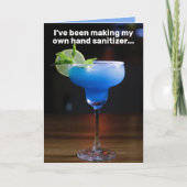 Funny Quarantine Hand Sanitizer Margaritas Karte (Vorderseite)