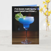 Funny Quarantine Hand Sanitizer Margaritas Karte (Gelbe Blume)