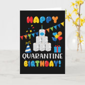Funny Quarantine Happy Birthday Karte (Gelbe Blume)