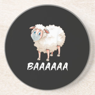 Funny Quarantine Maske Sheep Trendy Geschenke Getränkeuntersetzer