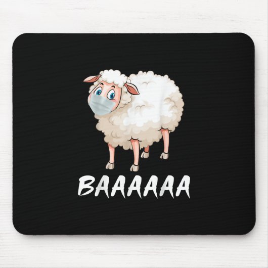 Funny Quarantine | Maske Sheep Trendy Geschenke Mousepad (Vorne)
