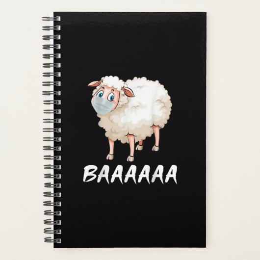 Funny Quarantine | Maske Sheep Trendy Geschenke Planer (Vorderseite)