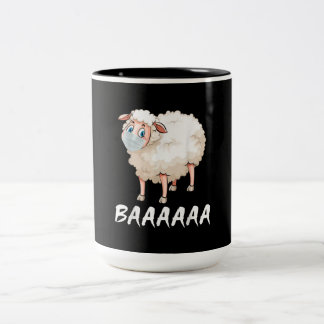 Funny Quarantine | Maske Sheep Trendy Geschenke Zweifarbige Tasse