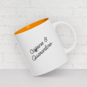 Funny Quarantine ModernTypografy Trendy Zweifarbige Tasse