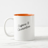 Funny Quarantine ModernTypografy Trendy Zweifarbige Tasse (Links)