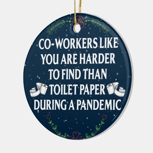 Funny Quarantine Pandemic Gift für Mitarbeiter Keramik Ornament (Links)