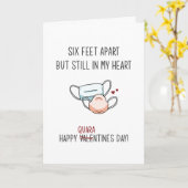 Funny Quarantine Social Distancing Valentine's Day Karte (Gelbe Blume)